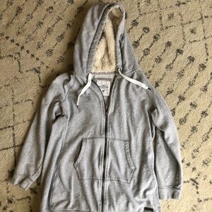 H&M long length grey hoodie XL